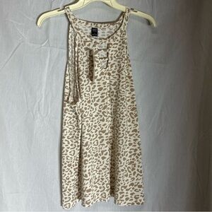 Leopard Print Beige Tank Top